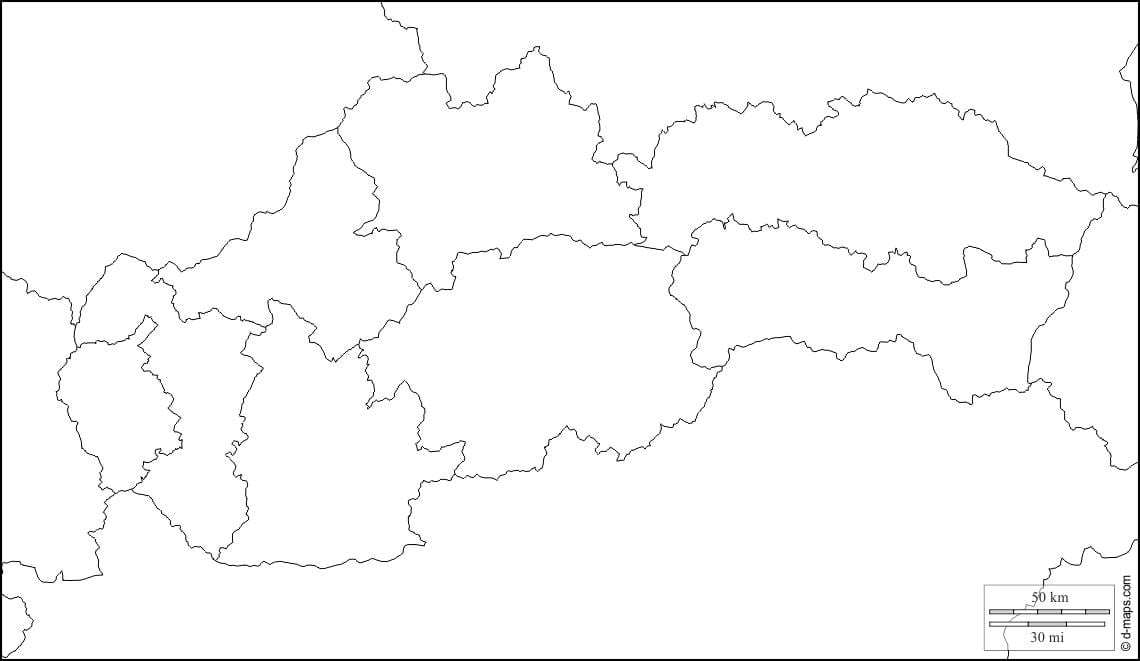 মানচিত্র, স্লোভাকিয়া ফাঁকা 